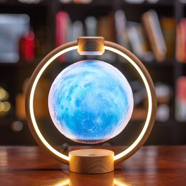 Maglev Moon Light Bluetooth Speaker 3D Stereo Diy Colorful Glare Pakagi