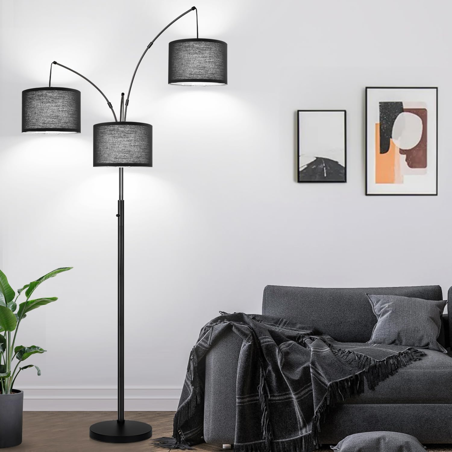 Dimmable Floor Lamp with 3-Lights by Nintiue – Elegant and Stylish for Any Room – 3 LED Bulbs Included Pakagi 5 Dimmable Floor Lamp with 3-Lights by Nintiue – Elegant and Stylish for Any Room – 3 LED Bulbs Included Pakagi 5