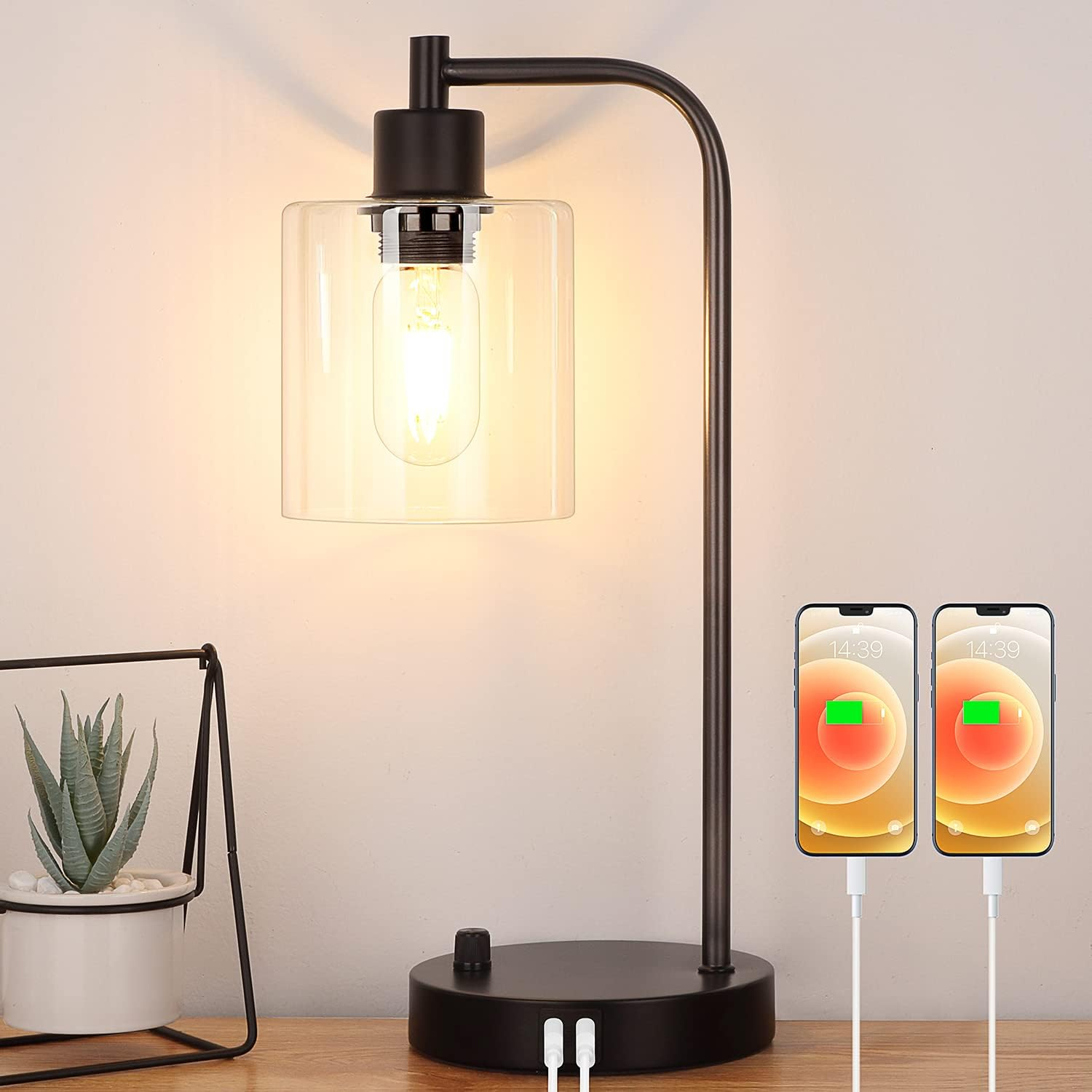 Gold Industrial Table Lamp with USB Charging Ports and Stepless Dimming – Perfect for Bedroom, Living Room, or Office Decor Pakagi 4 Gold Industrial Table Lamp with USB Charging Ports and Stepless Dimming – Perfect for Bedroom, Living Room, or Office Decor Pakagi 4