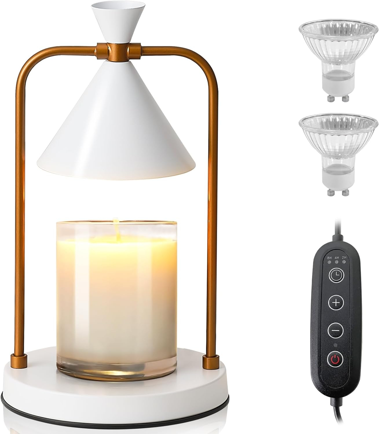 Candle Warmer Lamp with Timer Room Decor Electric Candle Light for Jar Candles Gifts for Women,Home Decor,Housewarming Dimmable Wax Warmer Lamp with 2 Bulbs(White) Pakagi 5 Candle Warmer Lamp with Timer Room Decor Electric Candle Light for Jar Candles Gifts for Women,Home Decor,Housewarming Dimmable Wax Warmer Lamp with 2 Bulbs(White) Pakagi 5