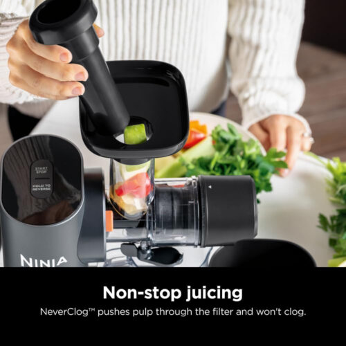 Ninja JC151 NeverClog Cold Press Juicer | 2nd Generation | Total Pulp Control | Charcoal (Renewed) Pakagi 23