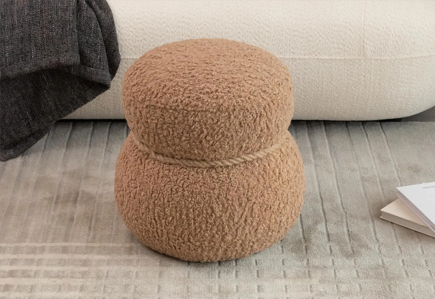 Soft Round Mushroom Pouf Ottoman – Plush Footrest with Non-Skid Base for Living Room, Office & Bedroom Pakagi 8 Soft Round Mushroom Pouf Ottoman – Plush Footrest with Non-Skid Base for Living Room, Office & Bedroom Pakagi 8